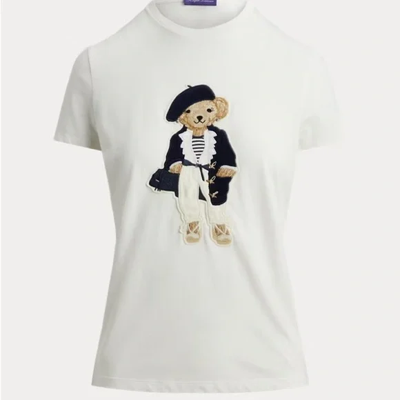 Ralph Lauren Collection Pre-Spring 2025 Polo Bear Cotton Tee - Picture 2 of 6